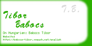 tibor babocs business card